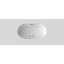 Sub 493mm Matte White Oval Undermount Basin with Overflow